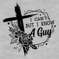 I Cant But I Know A Guy Jesus Cross Funny Christian Ladies PosiCharge Tri-Blend Wicking Tank