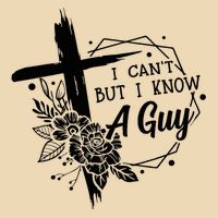 I Cant But I Know A Guy Jesus Cross Funny Christian Drawstring Bag