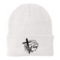 I Cant But I Know A Guy Jesus Cross Funny Christian Knit Cap Winter Beanie