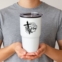 I Cant But I Know A Guy Jesus Cross Funny Christian Tumbler