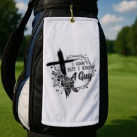 I Cant But I Know A Guy Jesus Cross Funny Christian Golf Towel