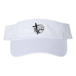 I Cant But I Know A Guy Jesus Cross Funny Christian Valucap Bio-Washed Visor