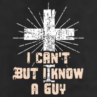 I Can’T But I Know A Guy Christian Jesus God Faith 7 Panel Mesh Trucker Snapback Hat