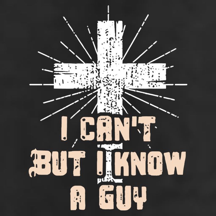 I Can’T But I Know A Guy Christian Jesus God Faith 7 Panel Mesh Trucker Snapback Hat