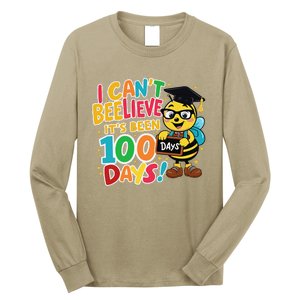 I CanT Believe Its Been 100 Days Funny Bee 100th Day School Long Sleeve Shirt