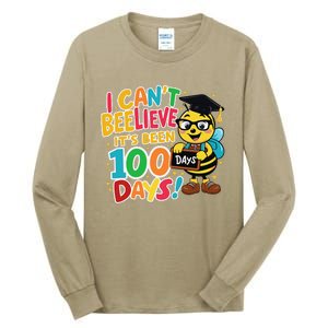 I CanT Believe Its Been 100 Days Funny Bee 100th Day School Tall Long Sleeve T-Shirt