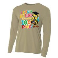 I CanT Believe Its Been 100 Days Funny Bee 100th Day School Cooling Performance Long Sleeve Crew