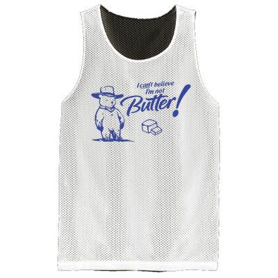 I CanT Believe IM Not Butter Funny Cute Teddy Bear Vintage Mesh Reversible Basketball Jersey Tank