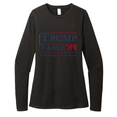 IM Coming Back To Butler Trump Vance 2024 Trump Jd Vance 24 Womens CVC Long Sleeve Shirt