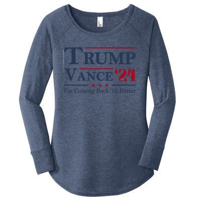 IM Coming Back To Butler Trump Vance 2024 Trump Jd Vance 24 Women's Perfect Tri Tunic Long Sleeve Shirt