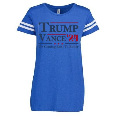 IM Coming Back To Butler Trump Vance 2024 Trump Jd Vance 24 Enza Ladies Jersey Football T-Shirt