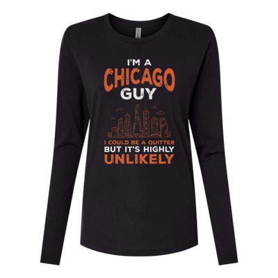 Illinois Could Be A Quitter But Highly Unlikely Chicago Womens Cotton Relaxed Long Sleeve T-Shirt