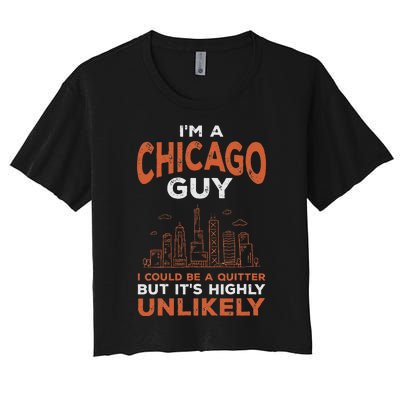 Illinois Could Be A Quitter But Highly Unlikely Chicago Women's Crop Top Tee