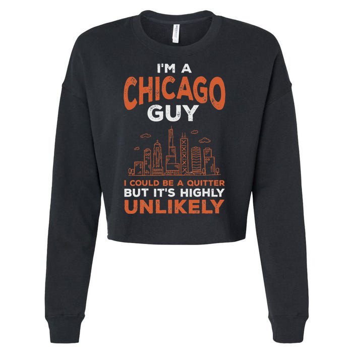 Illinois Could Be A Quitter But Highly Unlikely Chicago Cropped Pullover Crew