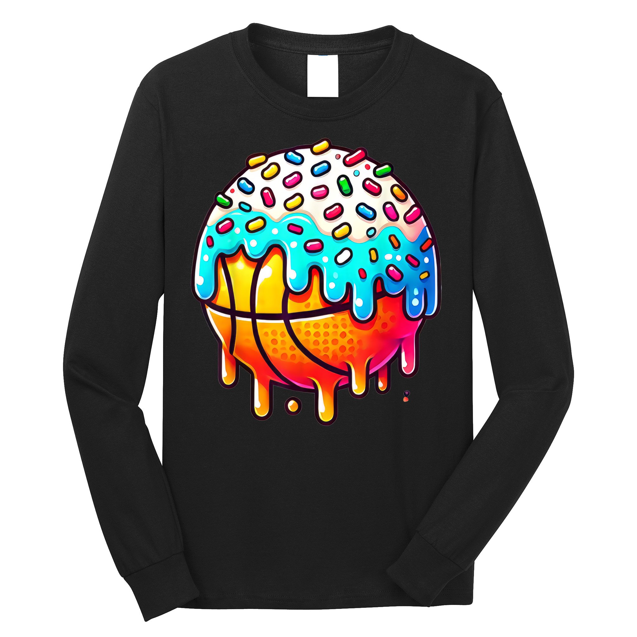 Ice Cream Basketball Drip Boy Girl Basketball Stuff  Long Sleeve Shirt