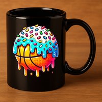 Ice Cream Basketball Drip Boy Girl Basketball Stuff  11oz C Handle Ceramic Mug