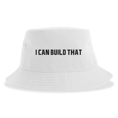 I Can Build That Carpenter Funny Woodworking Carpenter Quote Sustainable Bucket Hat