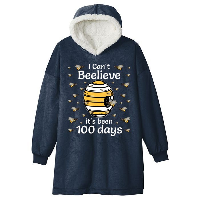 I Can't Beelieve It Is 100 Days | 100 Days Of School Hooded Wearable Blanket