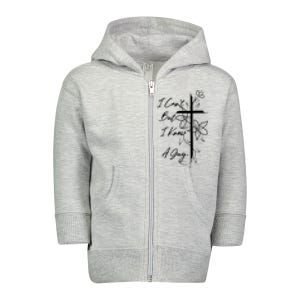 I Cant But I Know A Guy Jesus Cross Funny Christian Toddler Zip Fleece Hoodie