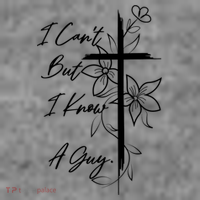 I Cant But I Know A Guy Jesus Cross Funny Christian Sustainable Knit Beanie