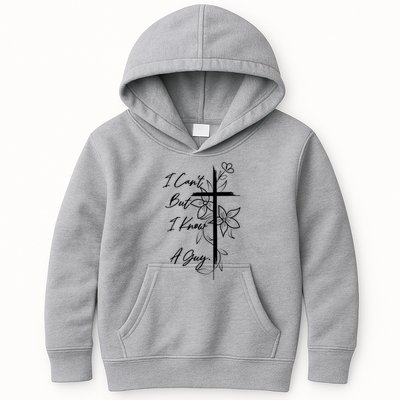 I Cant But I Know A Guy Jesus Cross Funny Christian Kids Hoodie