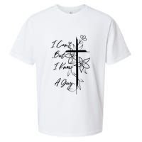 I Cant But I Know A Guy Jesus Cross Funny Christian Sueded Cloud Jersey T-Shirt