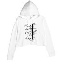 I Cant But I Know A Guy Jesus Cross Funny Christian Crop Fleece Hoodie