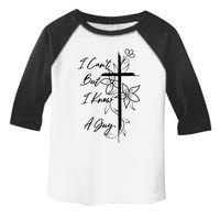 I Cant But I Know A Guy Jesus Cross Funny Christian Toddler Fine Jersey T-Shirt