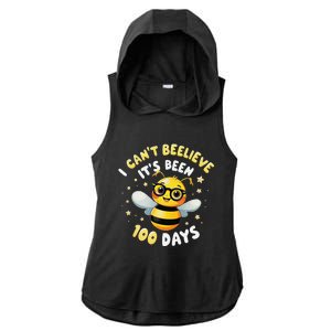 I CanT Believe Its Been 100 Days Funny Bee 100th Day School Ladies PosiCharge Tri-Blend Wicking Draft Hoodie Tank