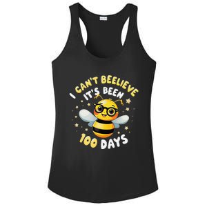 I CanT Believe Its Been 100 Days Funny Bee 100th Day School Ladies PosiCharge Competitor Racerback Tank