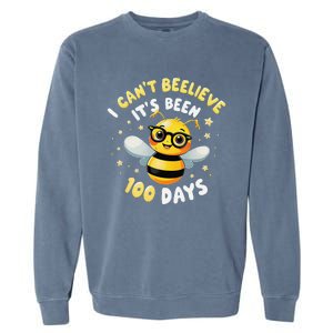 I CanT Believe Its Been 100 Days Funny Bee 100th Day School Garment-Dyed Sweatshirt