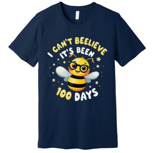 I CanT Believe Its Been 100 Days Funny Bee 100th Day School Premium T-Shirt