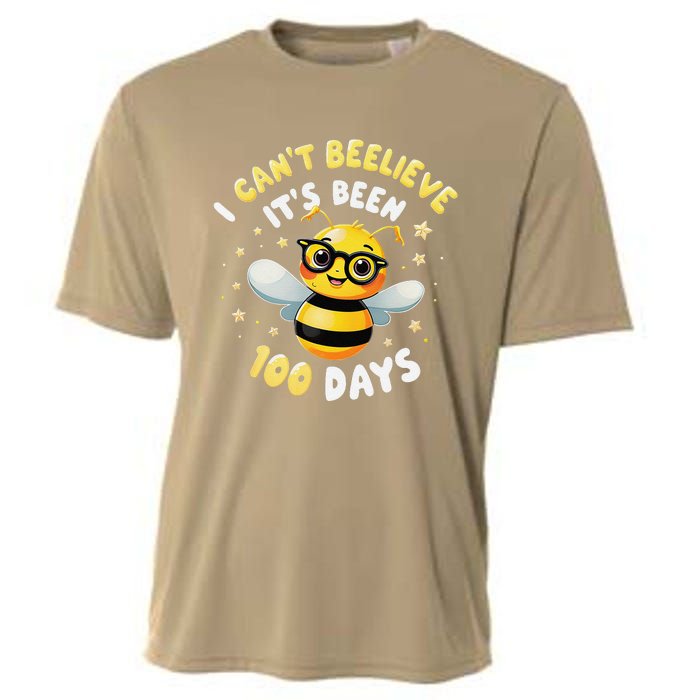 I CanT Believe Its Been 100 Days Funny Bee 100th Day School Cooling Performance Crew T-Shirt