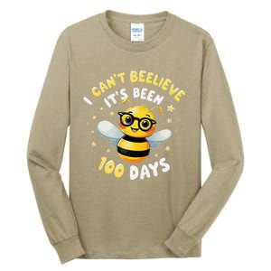 I CanT Believe Its Been 100 Days Funny Bee 100th Day School Tall Long Sleeve T-Shirt