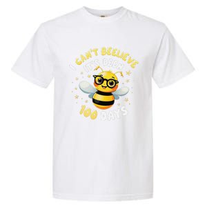 I CanT Believe Its Been 100 Days Funny Bee 100th Day School Garment-Dyed Heavyweight T-Shirt