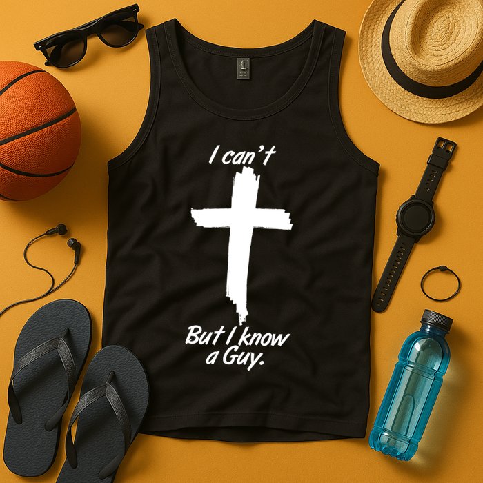 I Cant But I Know A Guy Faith Christianity Cross Tank Top