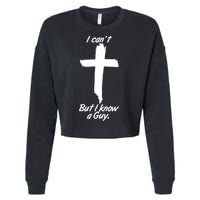 I Cant But I Know A Guy Faith Christianity Cross Cropped Pullover Crew
