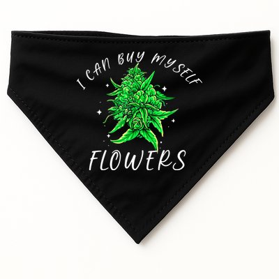 I Can Buy Myself Flowers Weed Funny 420 Day Cannabis USA-Made Doggie Bandana
