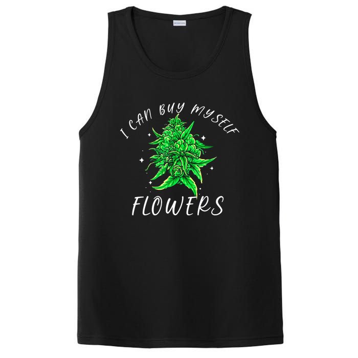 I Can Buy Myself Flowers Weed Funny 420 Day Cannabis PosiCharge Competitor Tank