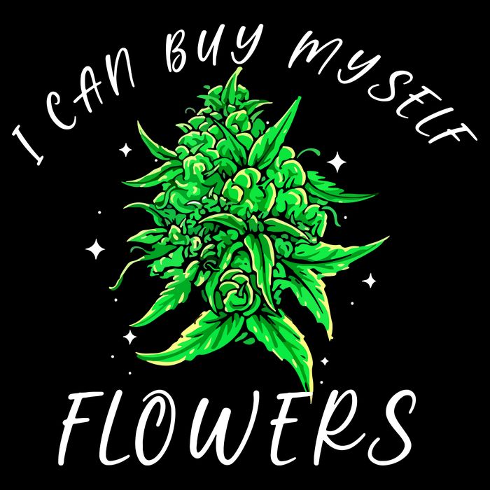 I Can Buy Myself Flowers Weed Funny 420 Day Cannabis Womens T-Shirt