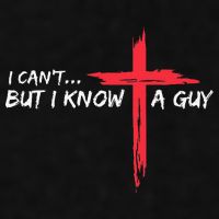 I CanT But I Know A Guy Jesus Cross Funny Christian Ladies PosiCharge Tri-Blend Wicking Tank