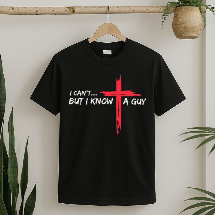 I CanT But I Know A Guy Jesus Cross Funny Christian T-Shirt