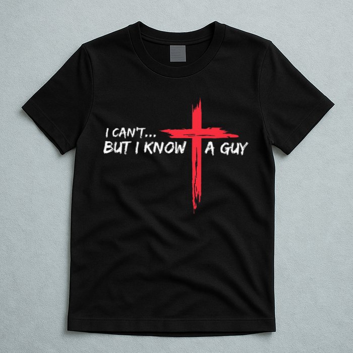 I CanT But I Know A Guy Jesus Cross Funny Christian T-Shirt