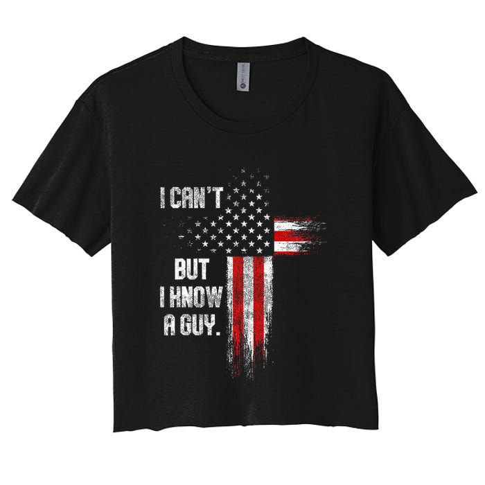 I Cant But I Know A Guy Jesus Cross Christian Believer Crop Top