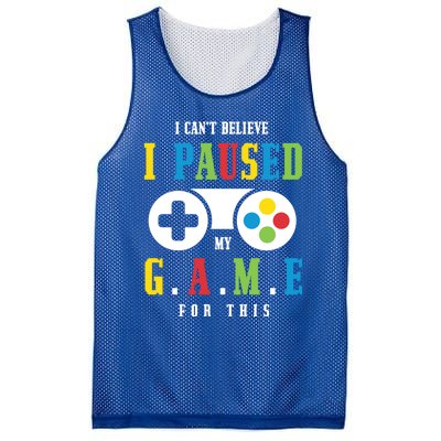 I Cant Believe I Paused My Game For This Gaming Brother Son Gift Mesh Reversible Basketball Jersey Tank