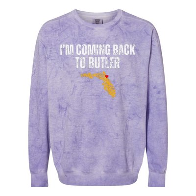 IM Coming Back To Butler Trump Fight Vote Trump President Colorblast Crewneck Sweatshirt