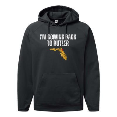 IM Coming Back To Butler Trump Fight Vote Trump President Performance Fleece Hoodie