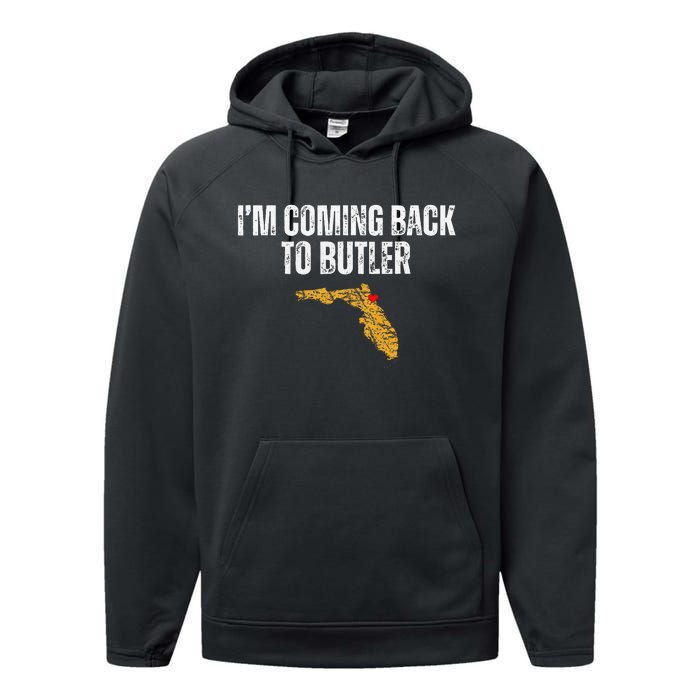 IM Coming Back To Butler Trump Fight Vote Trump President Performance Fleece Hoodie