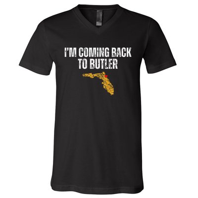 IM Coming Back To Butler Trump Fight Vote Trump President V-Neck T-Shirt