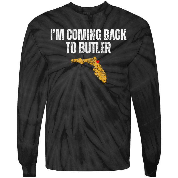 IM Coming Back To Butler Trump Fight Vote Trump President Tie-Dye Long Sleeve Shirt